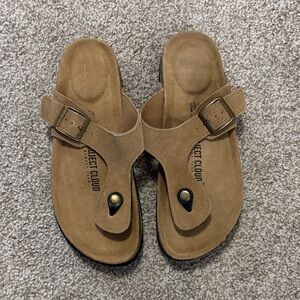 Project cloud Tan Suede Buckle Sandals size 7.5